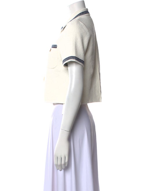 Maje Short Sleeve Crop Top