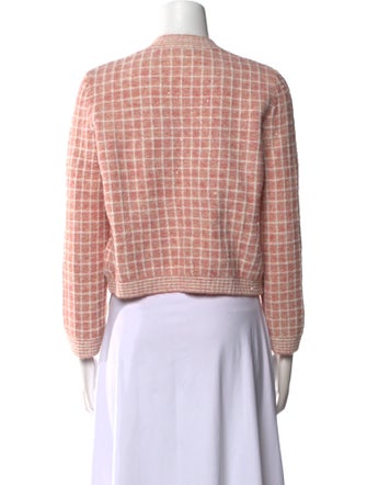 Maje Plaid Print Crew Neck Sweater