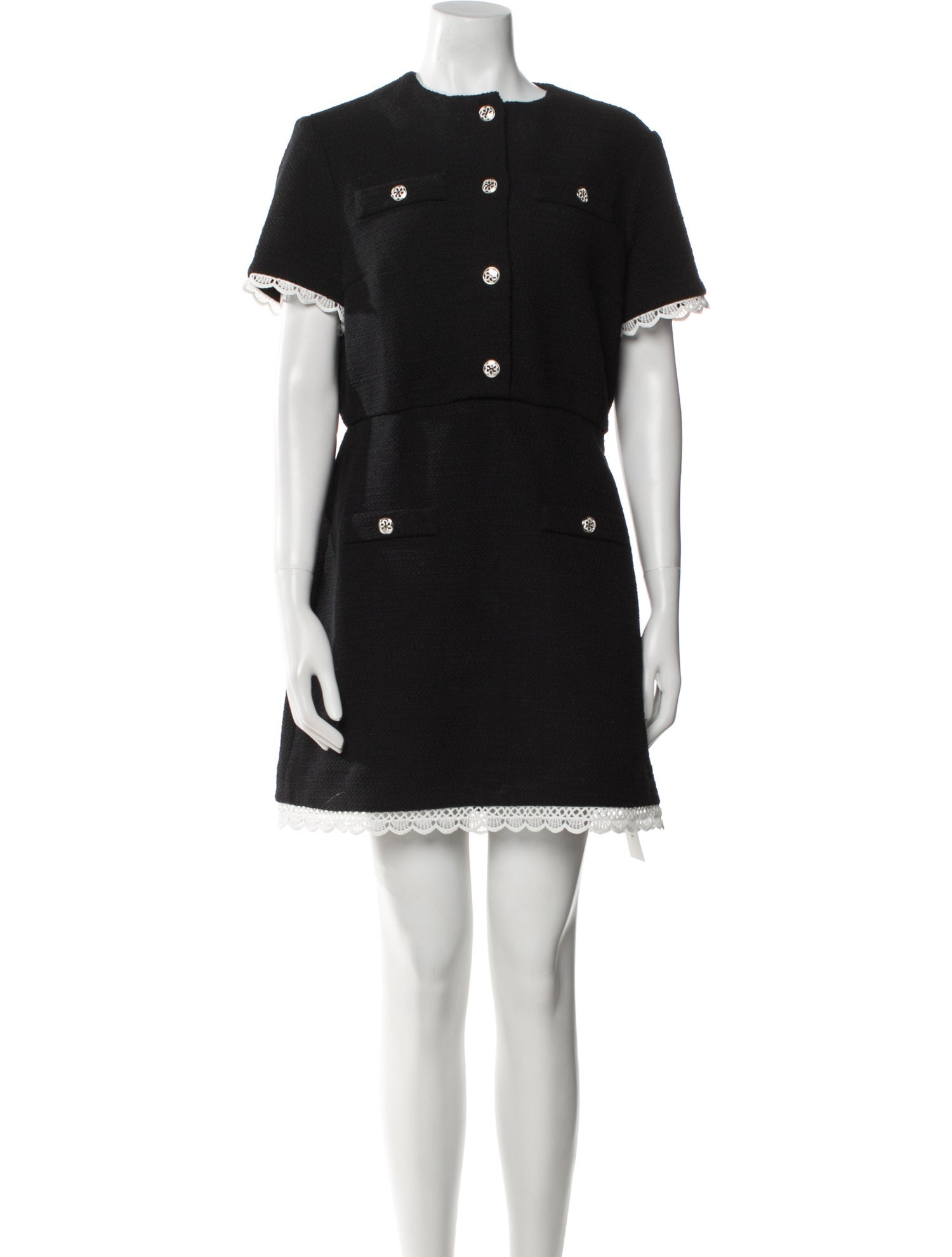 Maje Crew Neck Mini Dress