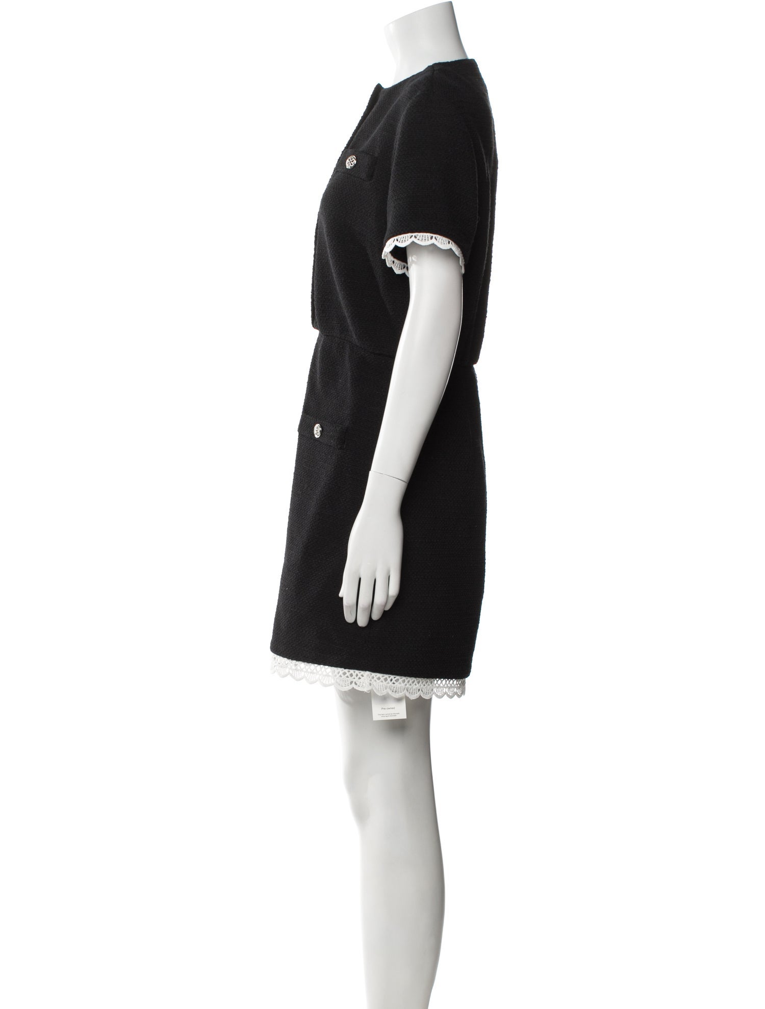 Maje Crew Neck Mini Dress