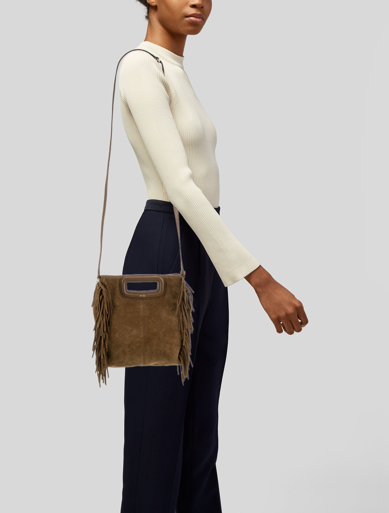 Maje Suede Crossbody Bag