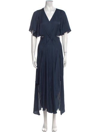 Maje V-Neck Knee-Length Dress