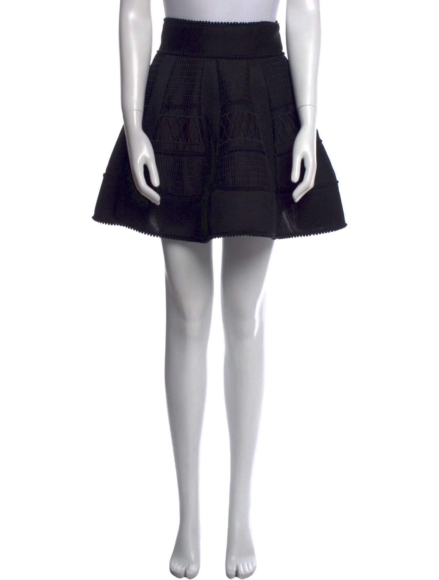 Maje Embroidered Accent Mini Skirt