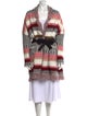 Maje Printed Open Front Sweater