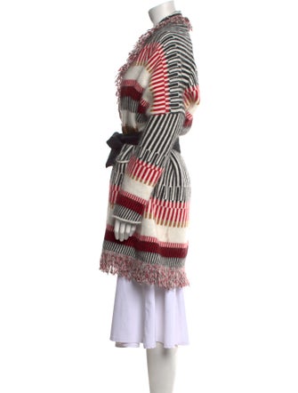 Maje Printed Open Front Sweater