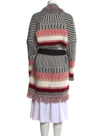 Maje Printed Open Front Sweater