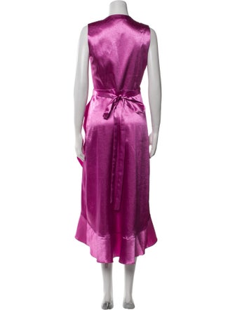 Maje V-Neck Long Dress