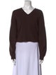 Maje V-Neck Long Sleeve Sweatshirt