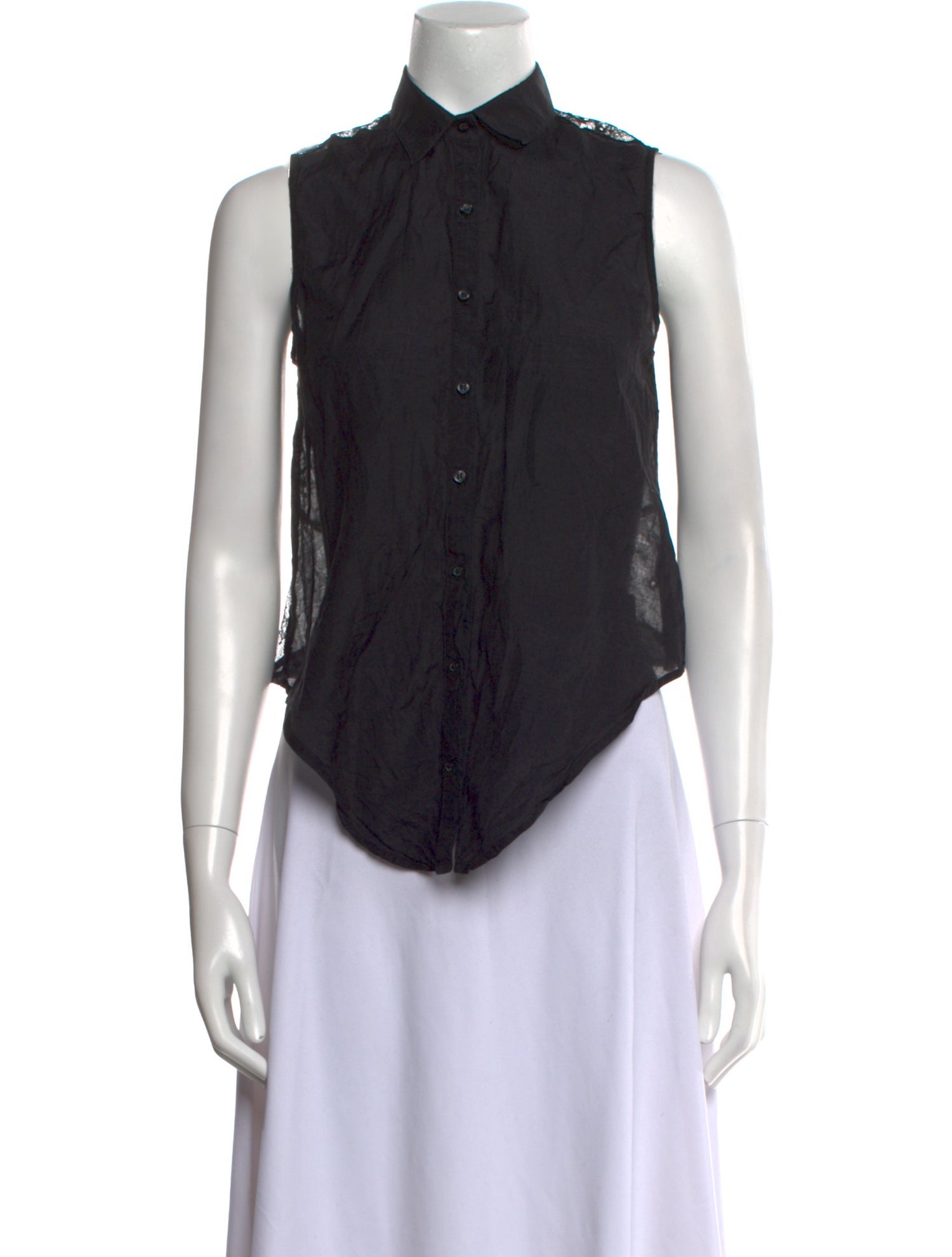 Maje Sleeveless Button-Up Top