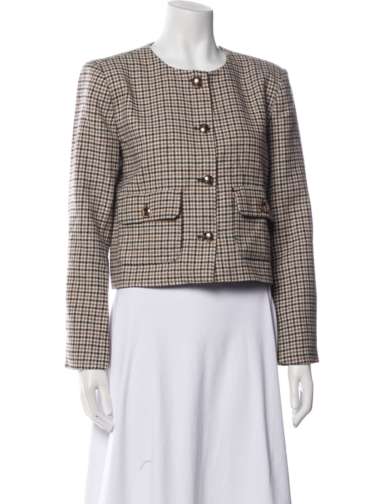 Maje Wool Patterned Jacket