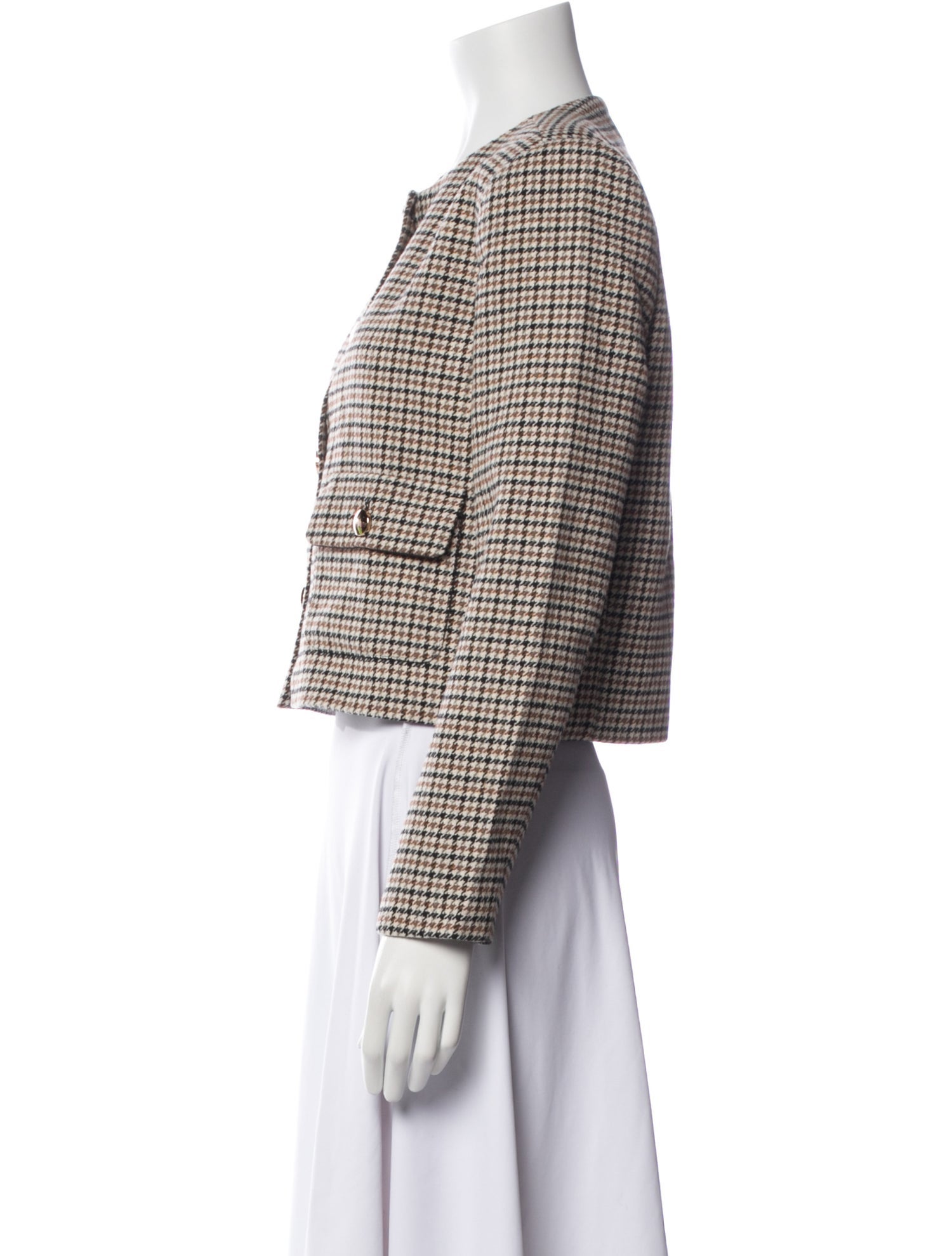 Maje Wool Patterned Jacket