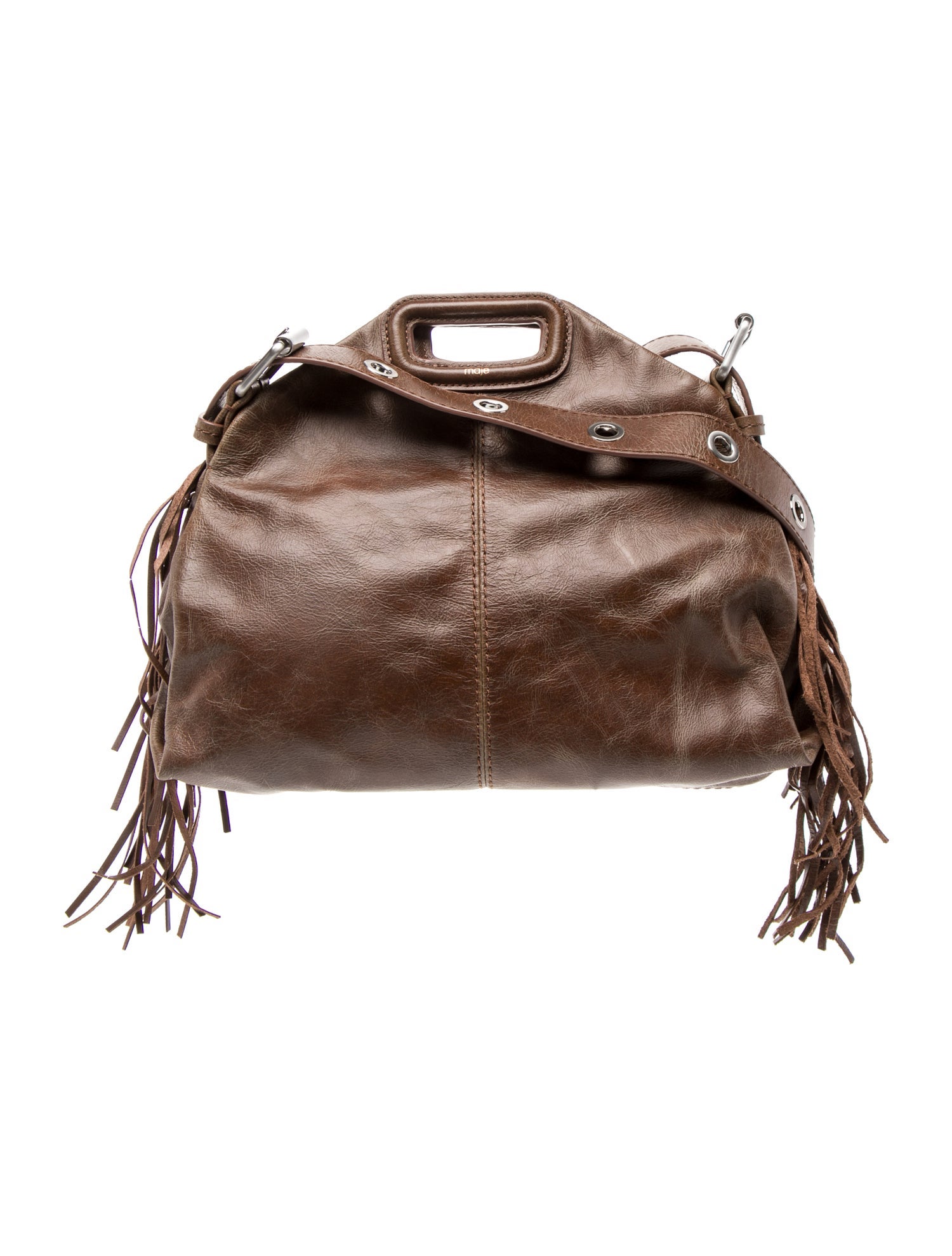 Maje Leather Shoulder Bag