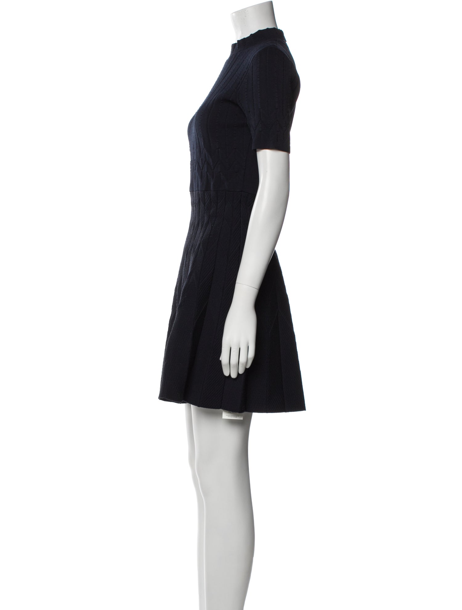 Maje Mock Neck Mini Dress