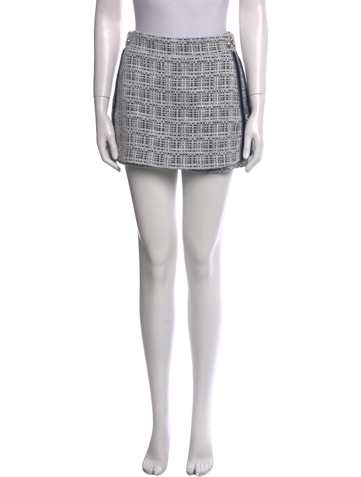 Maje Plaid Print Mini Skirt