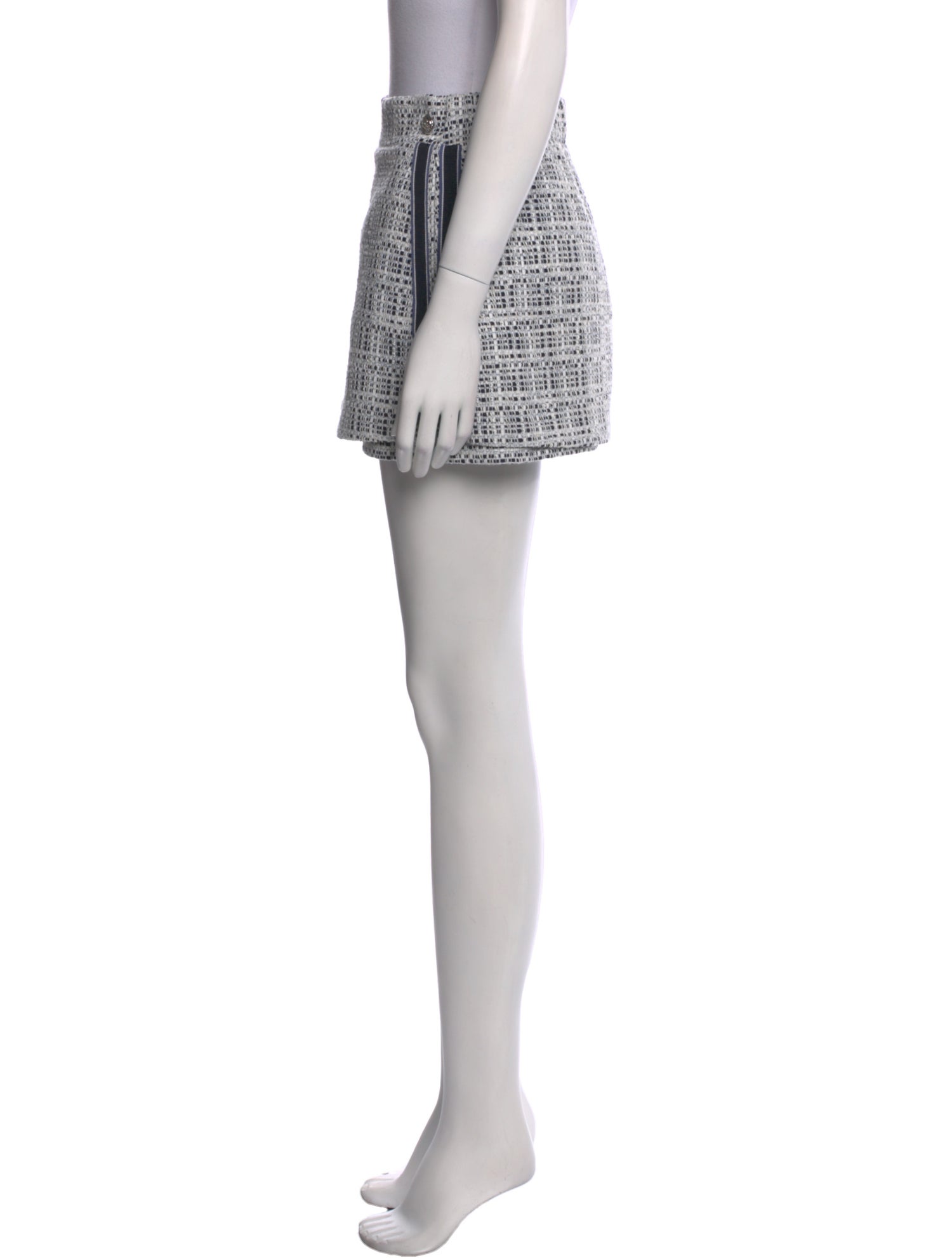 Maje Plaid Print Mini Skirt