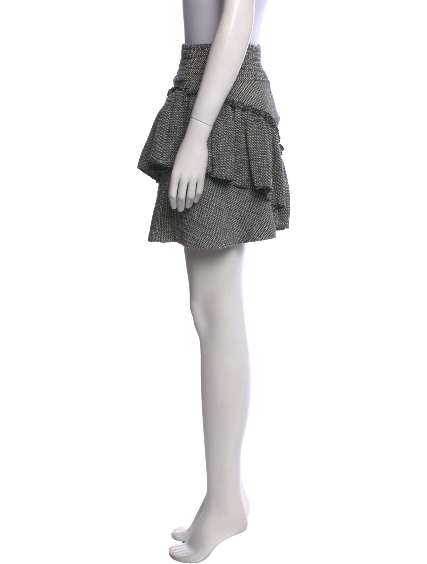 Maje Houndstooth Print Mini Skirt