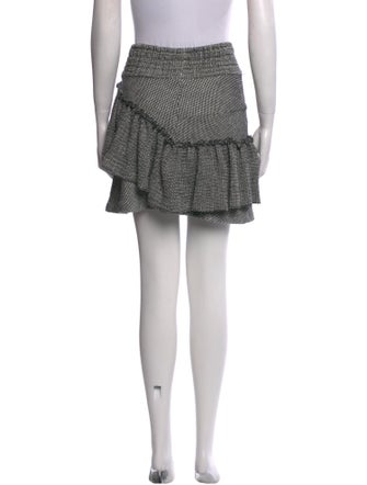 Maje Houndstooth Print Mini Skirt