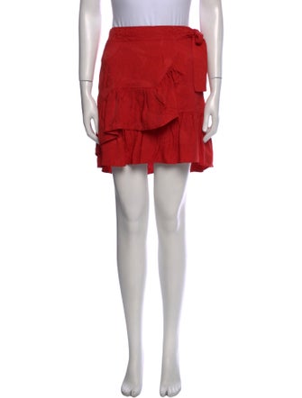 Maje Ruffle Embellishment Knee-Length Skirt