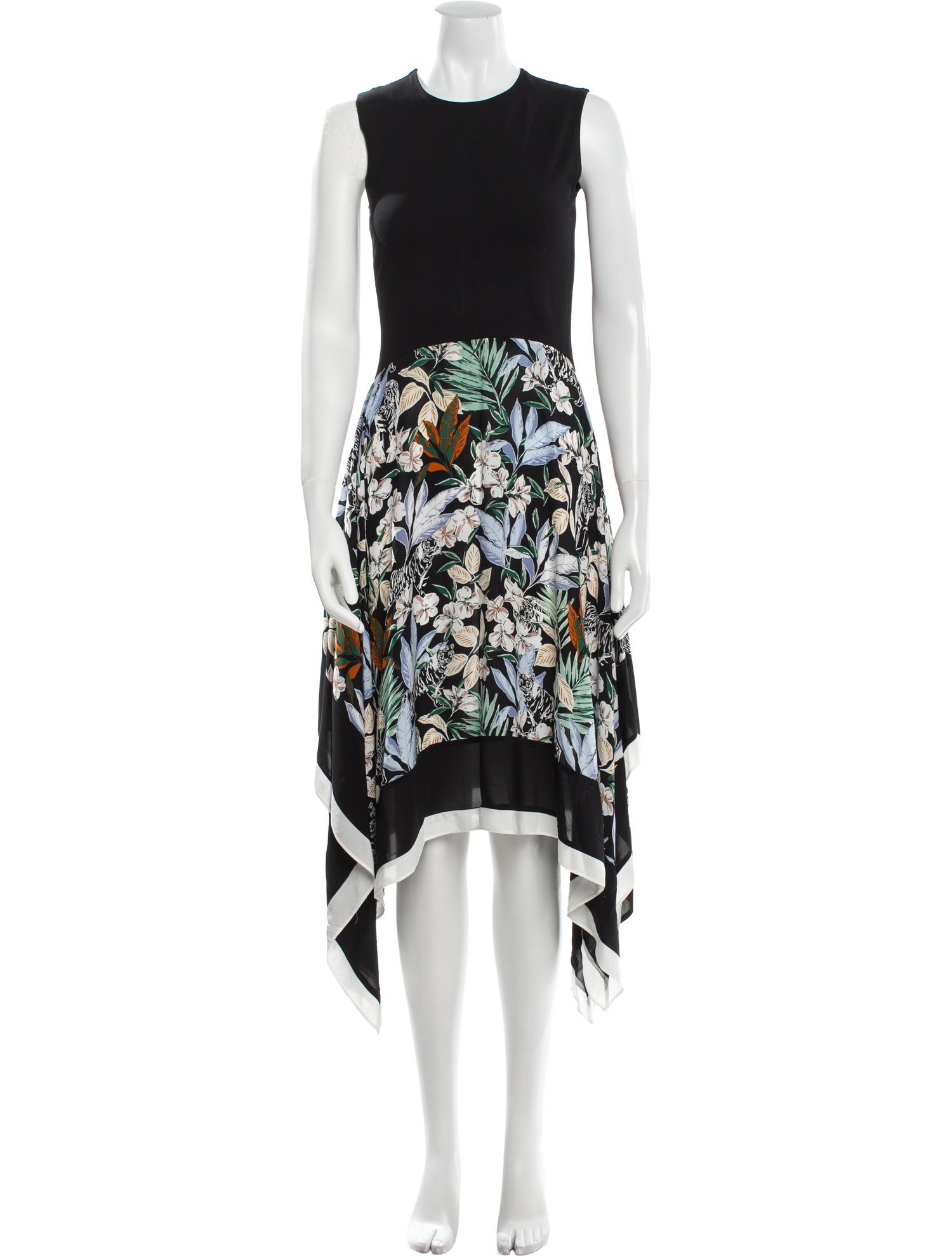 Maje Floral Print Midi Length Dress w/ Tags