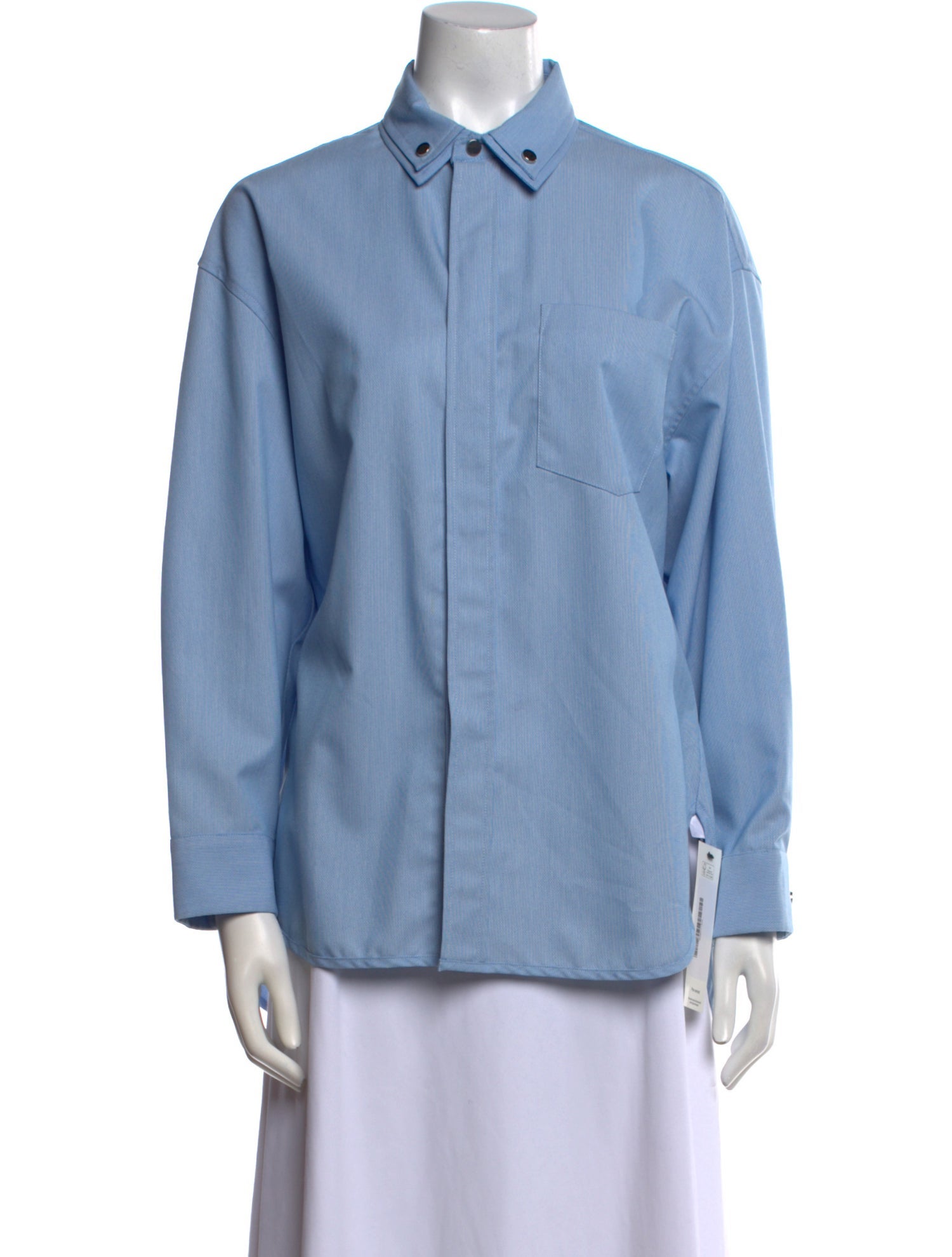 Maje Long Sleeve Button-Up Top