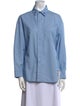 Maje Long Sleeve Button-Up Top