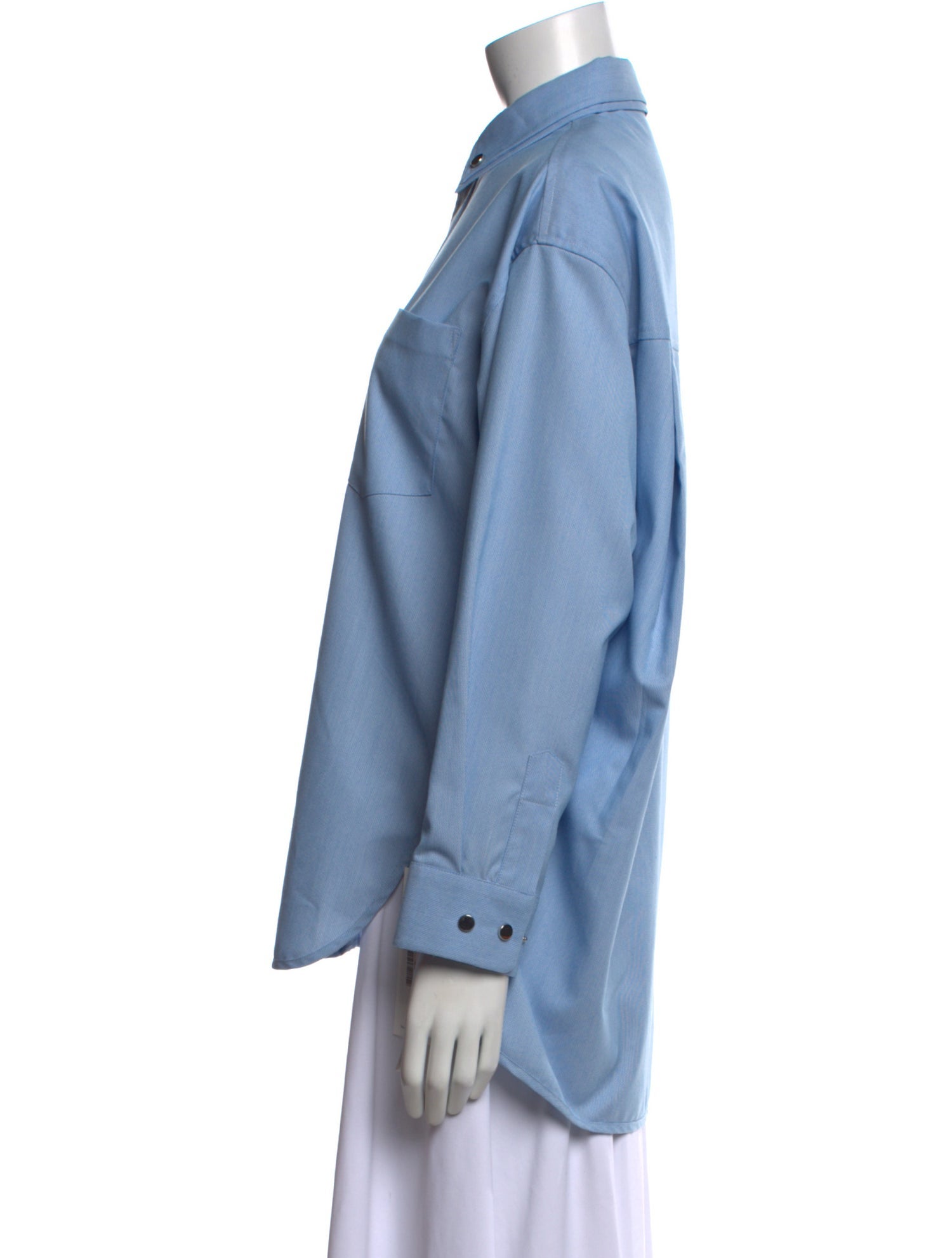 Maje Long Sleeve Button-Up Top