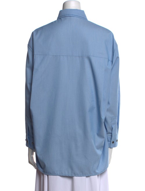 Maje Long Sleeve Button-Up Top