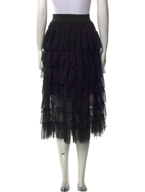 Maje Mesh Accents Midi Length Skirt