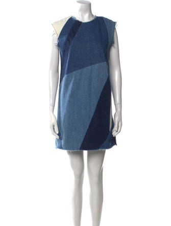 Maje Colorblock Pattern Mini Dress