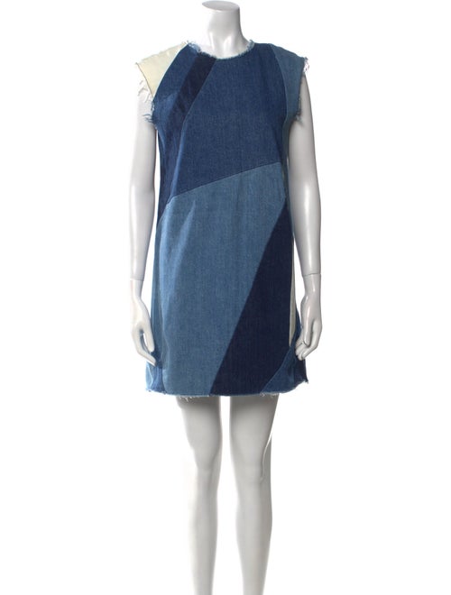 Maje Colorblock Pattern Mini Dress