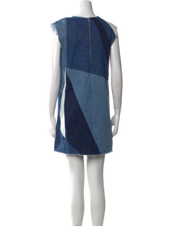 Maje Colorblock Pattern Mini Dress