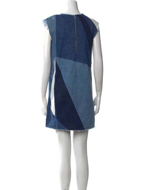 Maje Colorblock Pattern Mini Dress