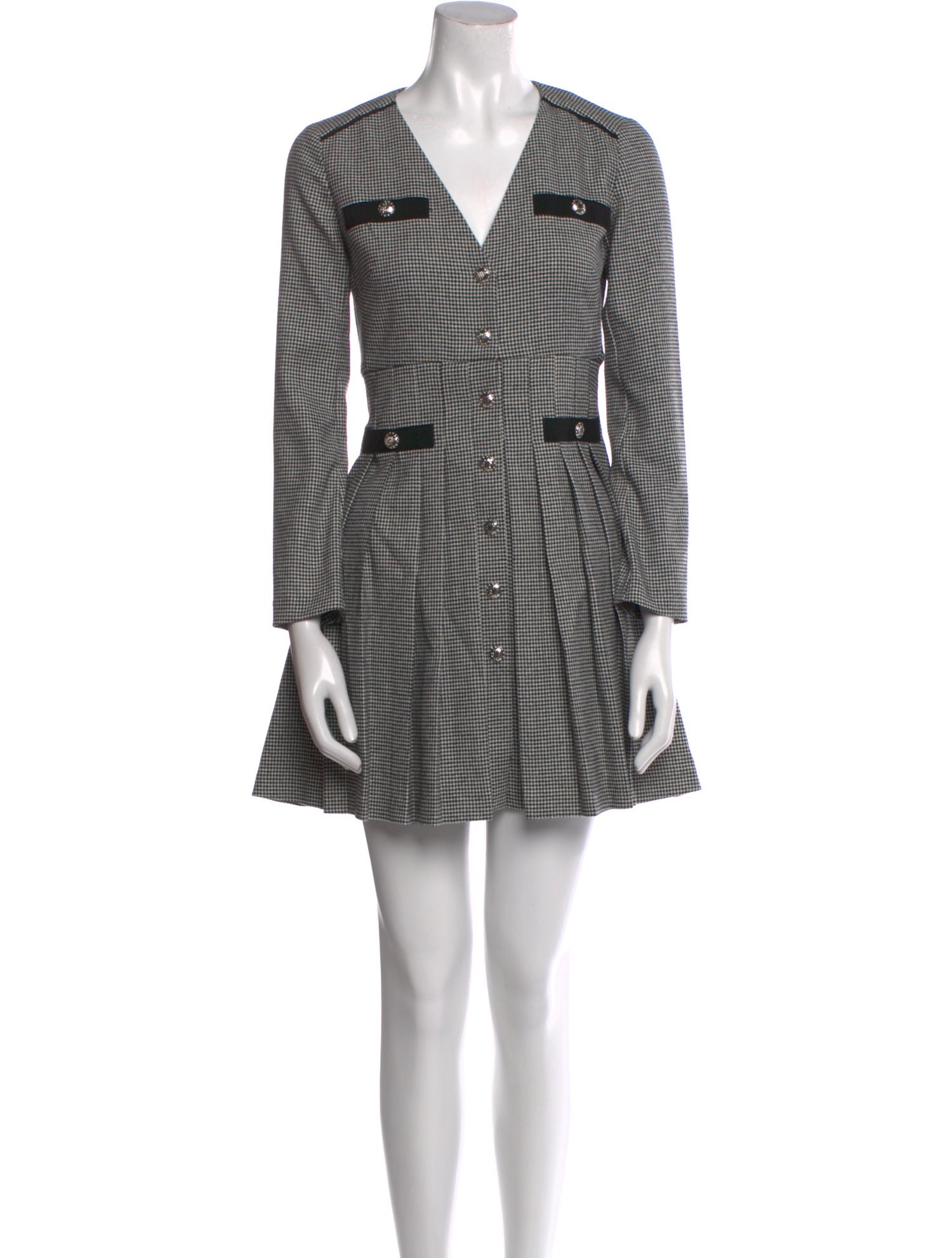 Maje Plaid Print Mini Dress