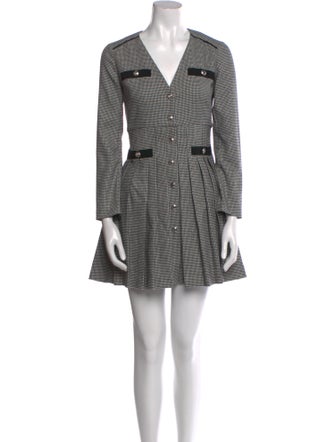 Maje Plaid Print Mini Dress