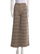 Maje Plaid Print Wide Leg Pants