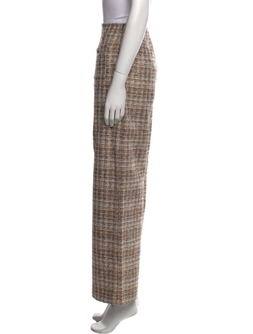 Maje Plaid Print Wide Leg Pants