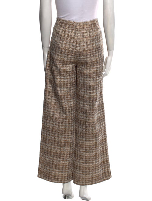 Maje Plaid Print Wide Leg Pants