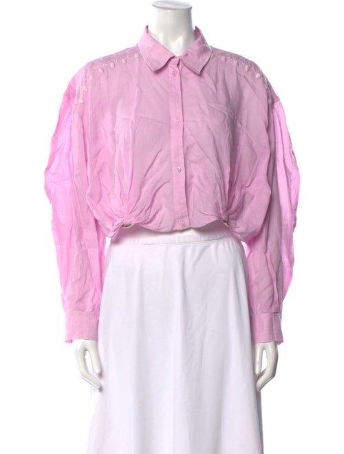 Maje Long Sleeve Crop Top