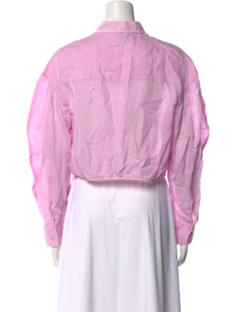 Maje Long Sleeve Crop Top