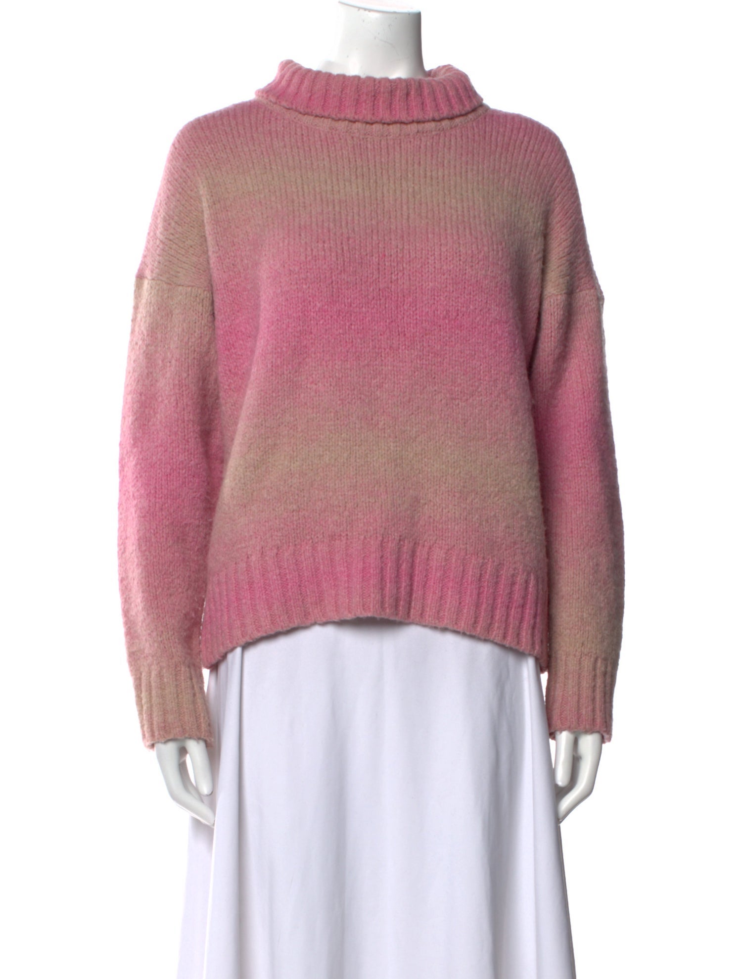 Maje Tie-Dye Print Turtleneck Sweater