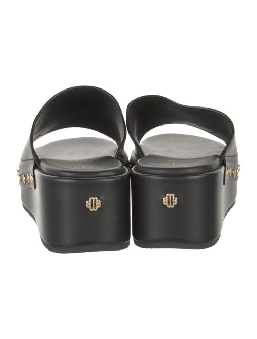 Maje Leather Studded Accents Slides