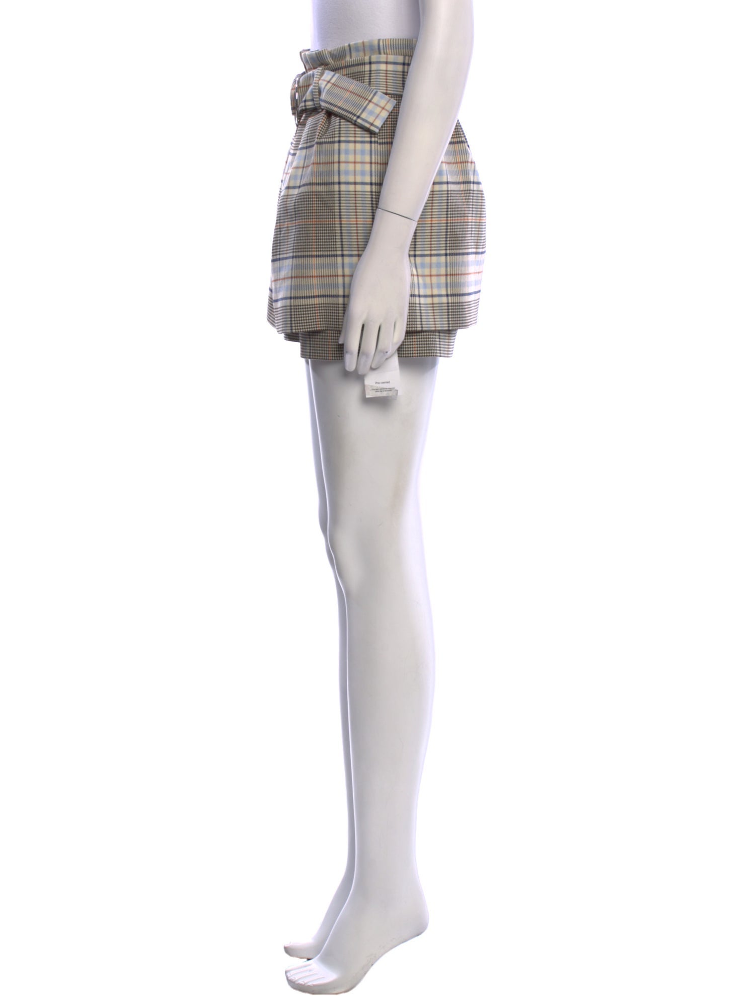Maje Plaid Print Mini Shorts w/ Tags