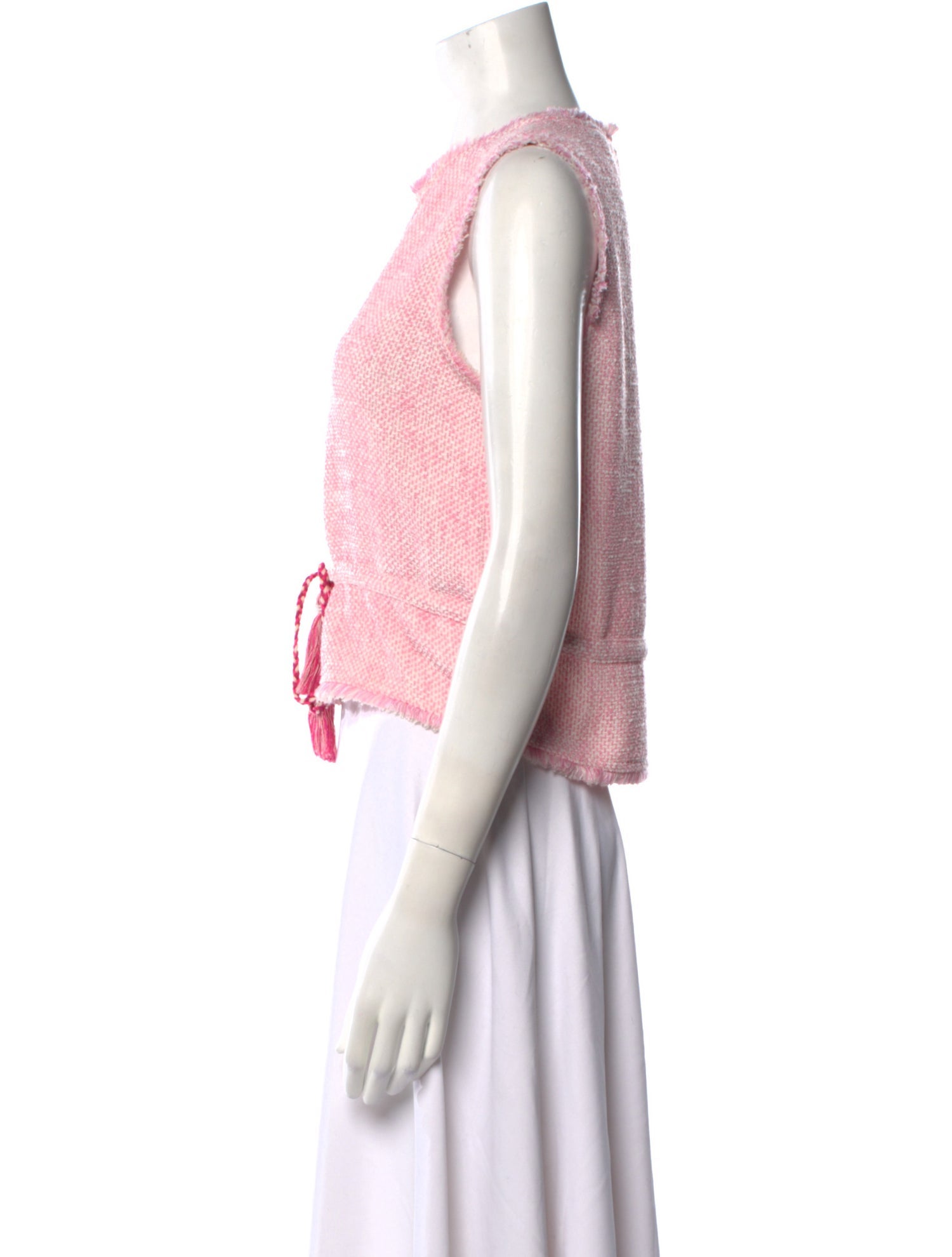 Maje Crew Neck Sleeveless Crop Top