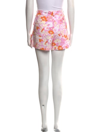 Maje Floral Print Mini Shorts