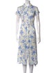 Maje Floral Print Midi Length Dress