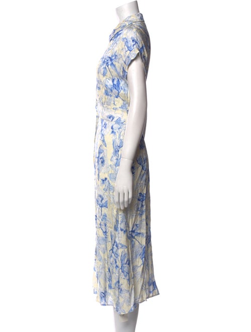 Maje Floral Print Midi Length Dress