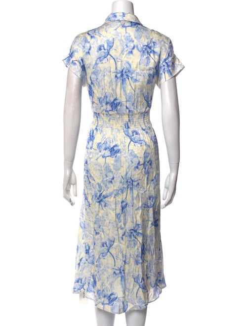Maje Floral Print Midi Length Dress