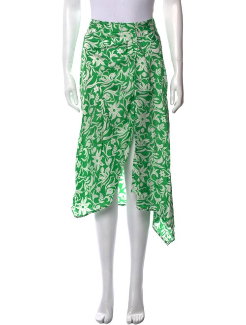 Maje Floral Print Midi Length Skirt