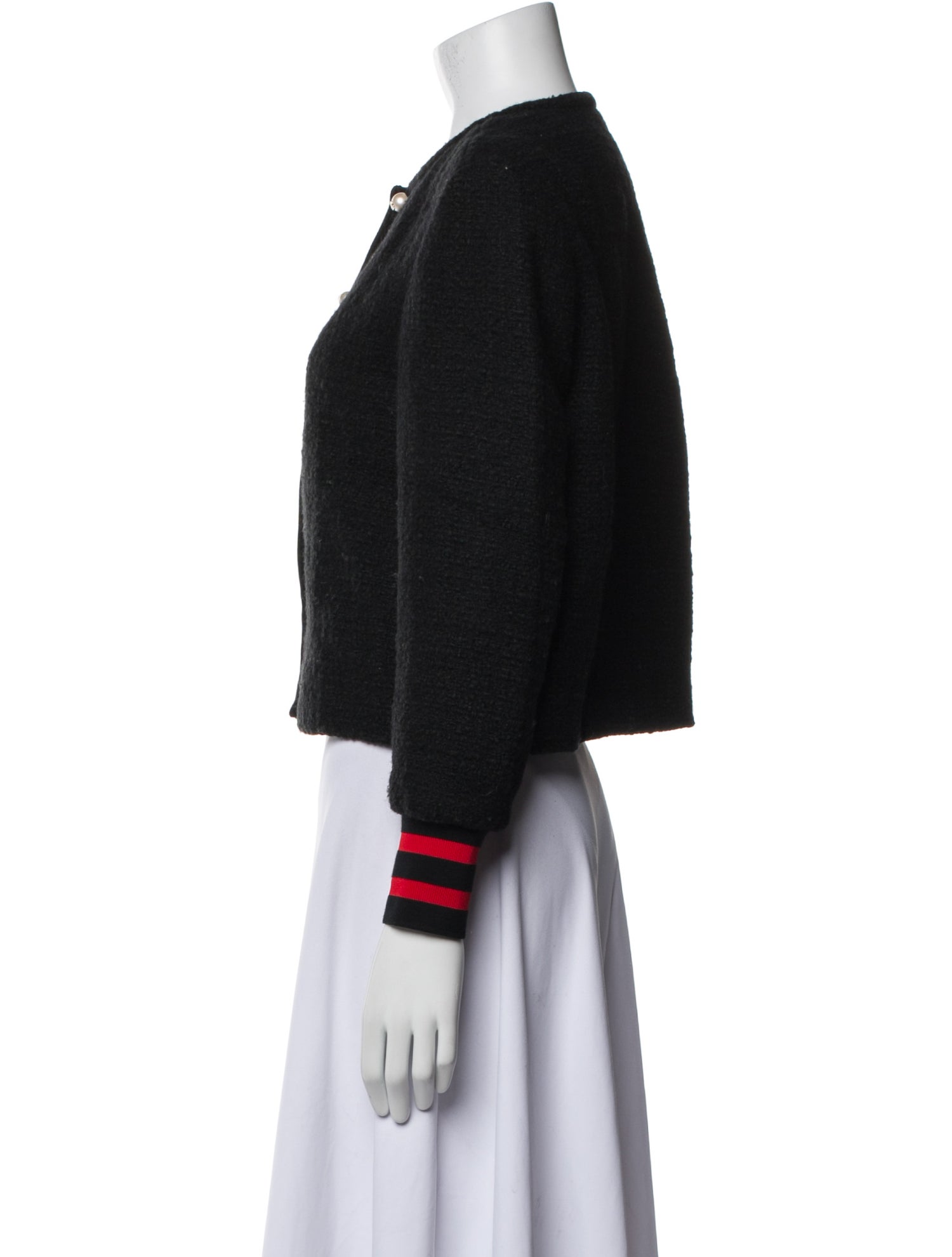 Maje Wool Striped Evening Jacket