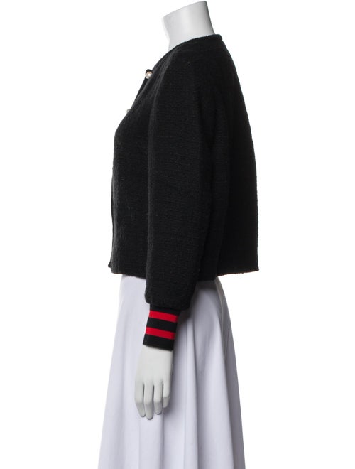 Maje Wool Striped Evening Jacket